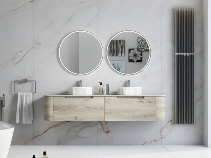 BV16WH Ash Woodgrain Fingerpull Wall Hung Vanity - 750 / 900 / 1200 / 1500 / 1800mm