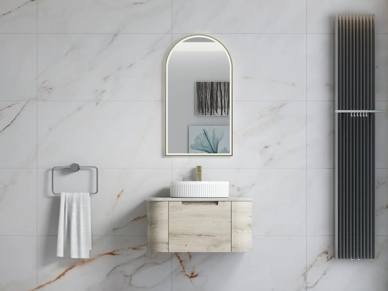 BV16WH Ash Woodgrain Fingerpull Wall Hung Vanity - 750 / 900 / 1200 / 1500 / 1800mm