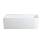 1400 Left Corner Gloss White Freestanding Bath Tub -1400x725x580mm