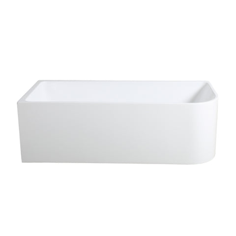 1400 Left Corner Gloss White Freestanding Bath Tub -1400x725x580mm
