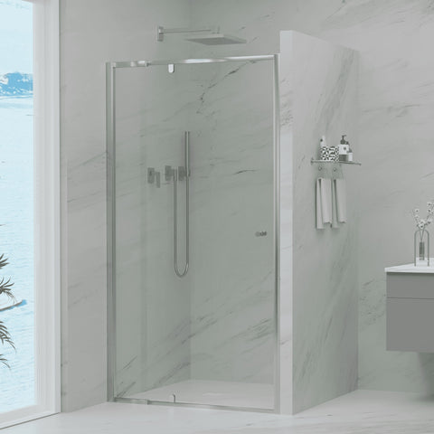 Special Order - Chrome 6mm Framed Adjustable Shower Screen, Wall to Wall, Various Size Combinations, 1950mm High
