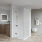 SS17 10mm Semi-Frameless Pivot Shower Screen – Front & Return, 2000mm High, Various Colours