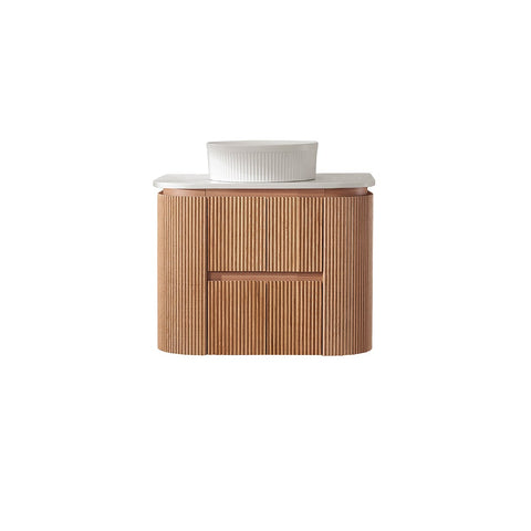 BV86 Wood Texture Wall Hung Fluted Plywood Vanity - 900/1200/1500mm
