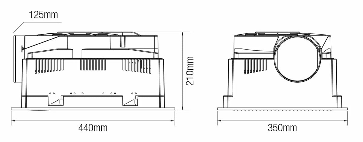 Exhaust Fan/Light/Heater 3-in-1 Bathroom Heater - Mini