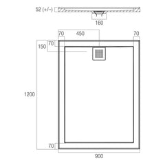 Eco Low Profile Polymarble Shower Base - Various Sizes