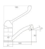 ECWT150D MOBI CARE Swivel Single Lever Basin Mixer