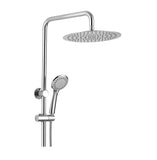 Round Dual Shower Rail with Universal Water Inlet - Chrome