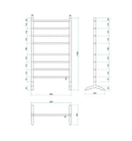 Thermogroup 240Volt Straight Round Free-Standing Heated Towel Rail