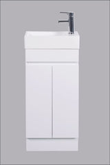 BV65 Compact Freestanding / Wall Hung Vanity 400x205mm - Gloss White