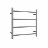 Thermogroup 240Volt Straight Gun Metal Heated Towel Rail Round SR25MGM 550mm