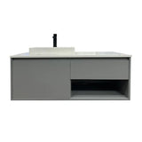 Matt Grey 1200x550x470mm Wall Hung Vanity - Floor Display