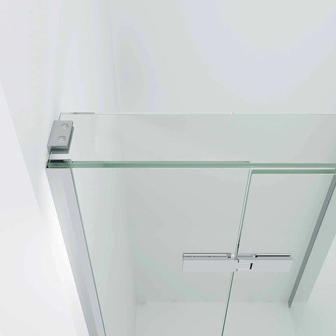 SS0817 - 10mm Semi Frameless Shower Screen (2000mm high) with Top Glass Plate - Various Colours & Sizes