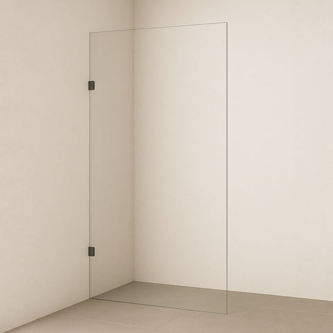 SS08/17 Walk In Shower Screen (2000mm High) with Wall Brackets - Various Colours & Sizes