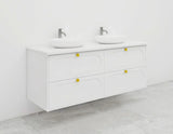 BV18WH (520mm Depth) Matt White Shaker Wall Hung Vanity - 1500mm