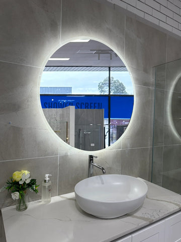 Round LED Mirror Touchless Switch with Demister 700mm / 900mm - Frameless / With Frame