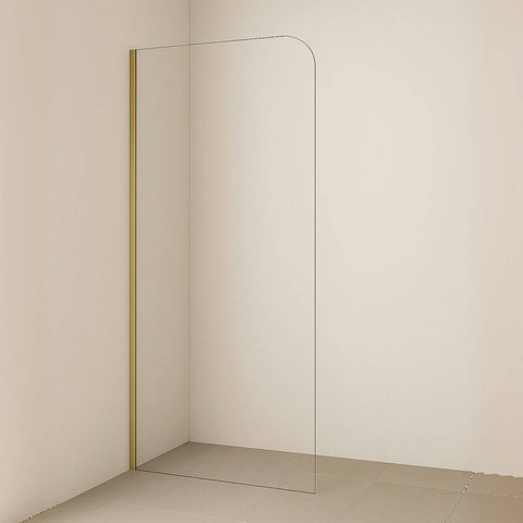 Radius/Round Corner Walk In Shower Screen - Various Colours