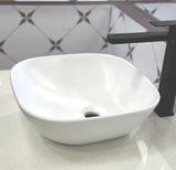 York-3635-MW Matte White Ceramic Basin 360x350x130mm