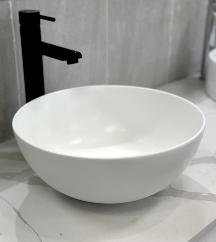 Opal-3535-MW Matte White Ceramic Basin 358x358x155mm