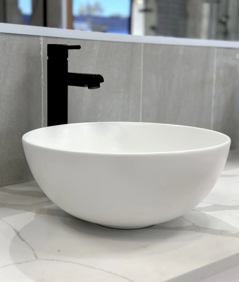 Opal Matte White Ceramic Basin 358x358x155mm