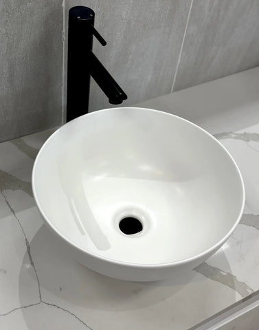 Opal-3535-MW Matte White Ceramic Basin 358x358x155mm