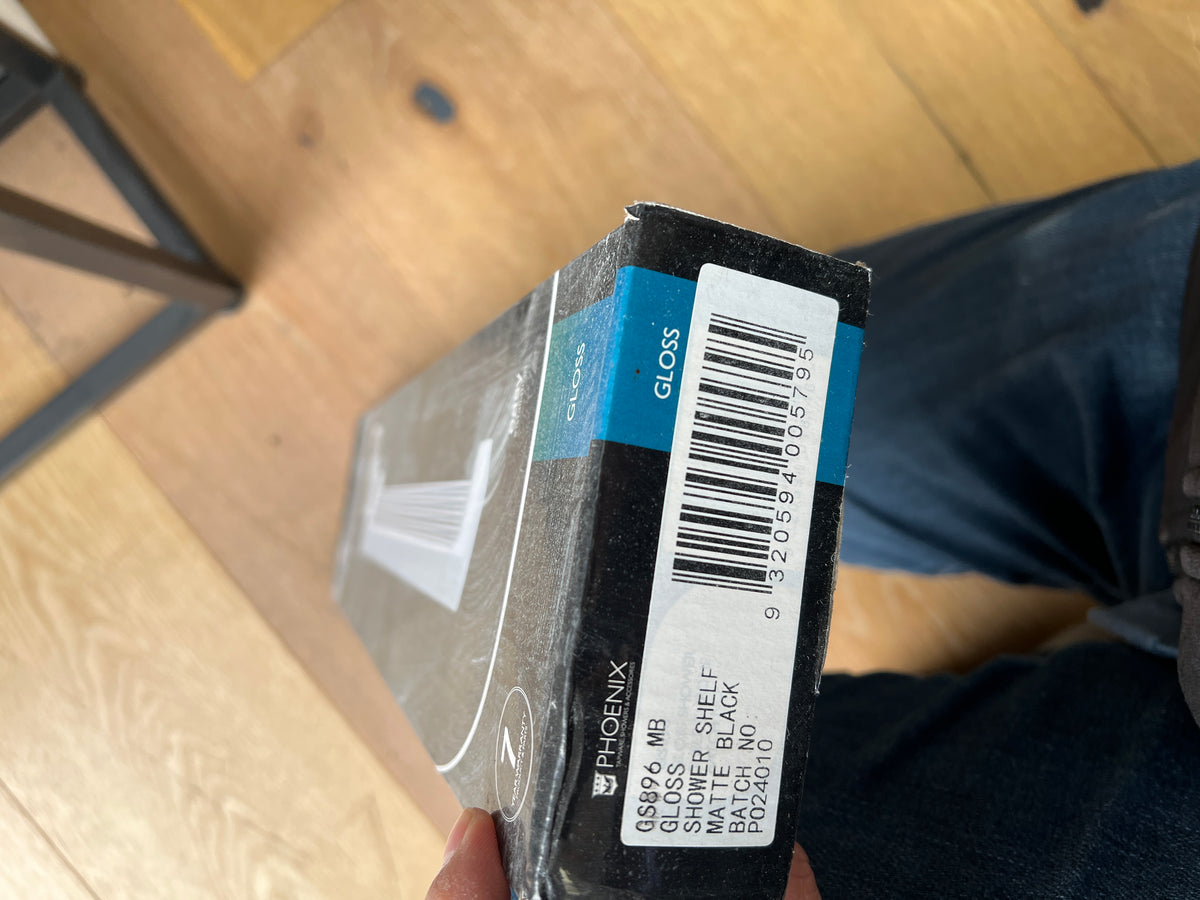 Black Square Shower Shelf (GS896 MB) - Stock Clearance