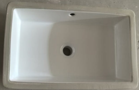 MBS Edge Rectangular Undermount Ceramic Basin 555 x 350mm