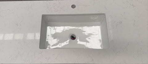 MBS Edge Rectangular Undermount Ceramic Basin 555 x 350mm