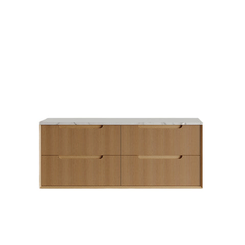 BV81WH Elwood Natural Oak Fluted Wall Hung Vanity - 900 / 1200 / 1500mm