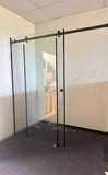Ex-display Wall To Wall Sliding Shower Screen 1800 - 1980mm - Black