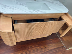 BV83 Wood Texture Freestanding Fluted Plywood Vanity - 900/1200/1500mm