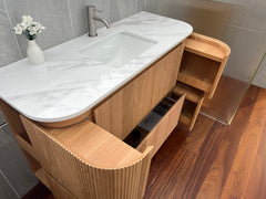 BV83 Wood Texture Freestanding Fluted Plywood Vanity - 900/1200/1500mm