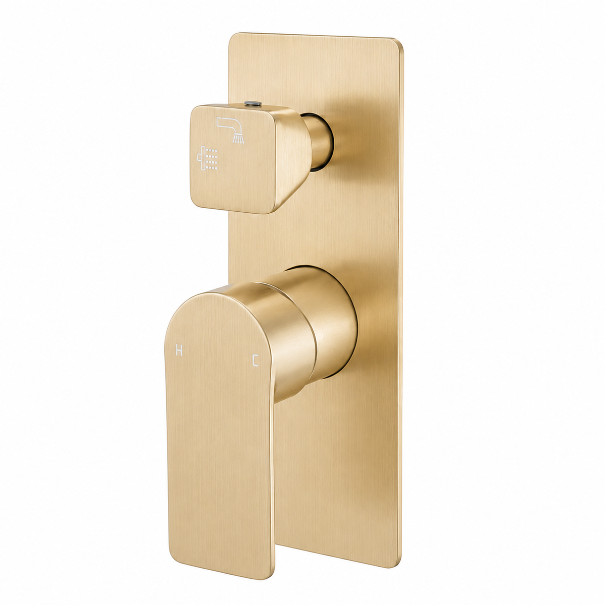 SMD23 Soft Square Shower / Bath Mixer with Diverter - Various Colours