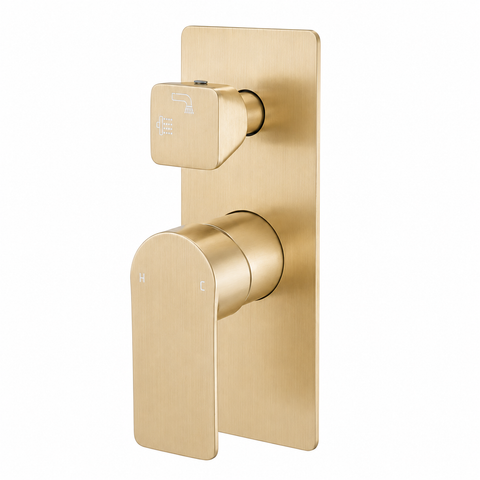SMD23 Soft Square Shower / Bath Mixer with Diverter - Various Colours