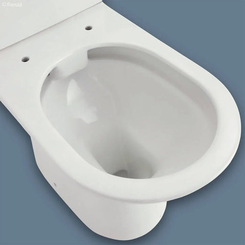 Closed Coupled Rimless Flush Skew Pan Connection Toilet Suite with Soft Close Seat - White (4 Star)