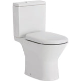 Fienza Closed Coupled Rimless Flush Skew Pan Connection Toilet Suite with Soft Close Seat - White (4 Star)