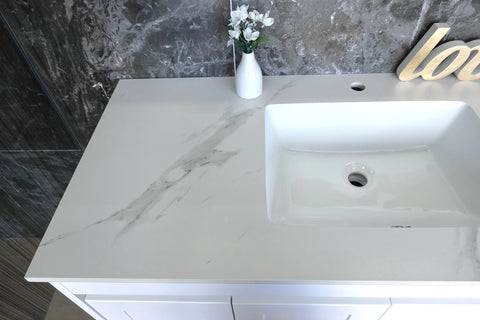 BV18WH (520mm Depth) Matt White Shaker Wall Hung Vanity - 1500mm