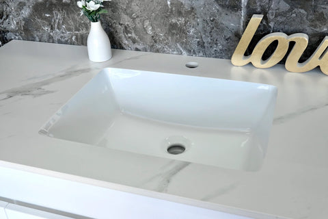 BV18WH (520mm Depth) Matt White Shaker Wall Hung Vanity - 1500mm
