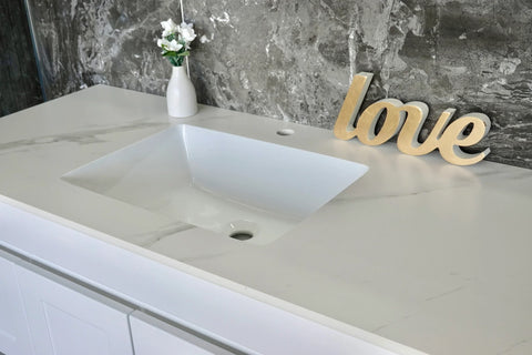 BV18WH (520mm Depth) Matt White Shaker Wall Hung Vanity - 1500mm