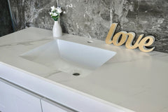 BV18WH (520mm Depth) Matt White Shaker Wall Hung Vanity - 1500mm