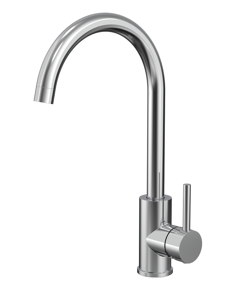 KM17 Side Lever Gooseneck Kitchen / Laundry Sink Mixer - Various Colours