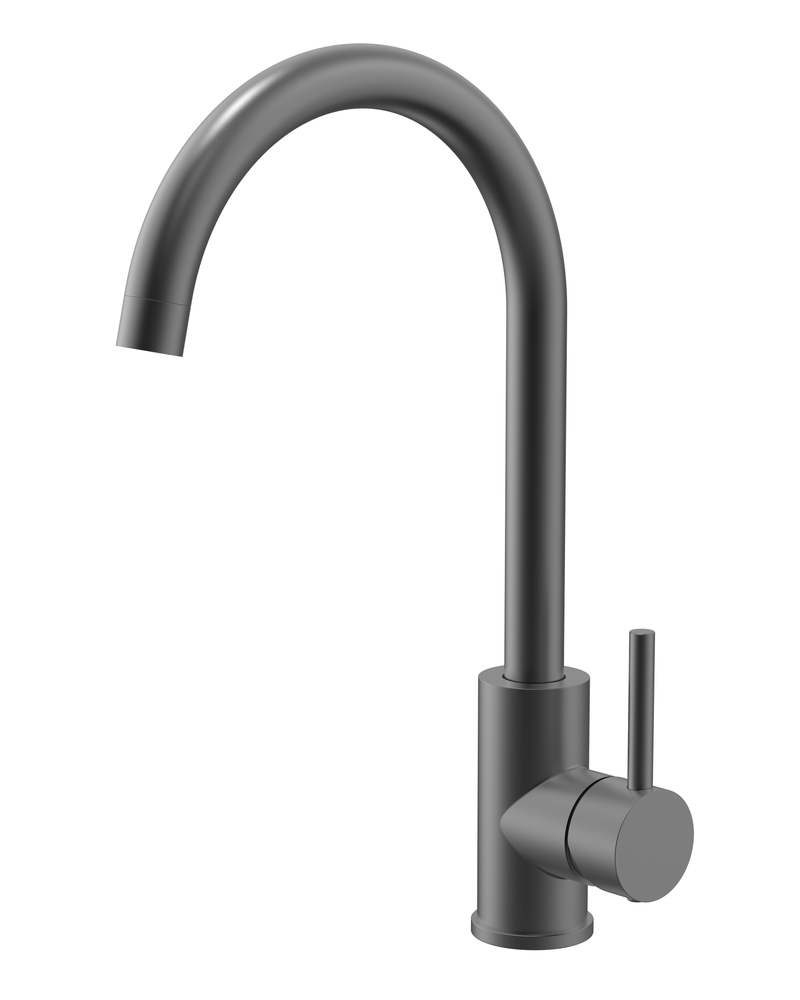 KM17 Side Lever Gooseneck Kitchen / Laundry Sink Mixer - Various Colours