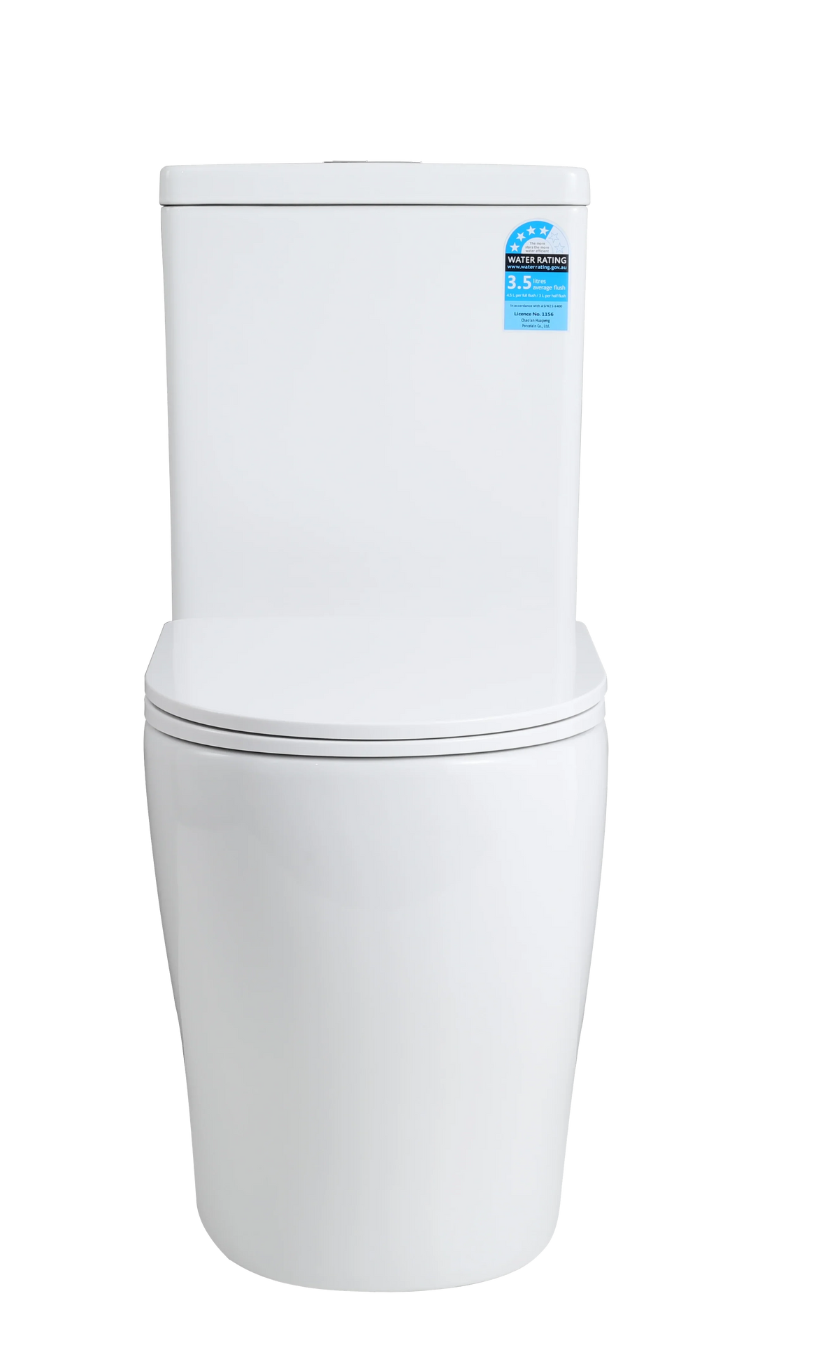 Raised Height Back To Wall Tornado Rimless Flush Toilet Suite with Soft Close Seat - CE038