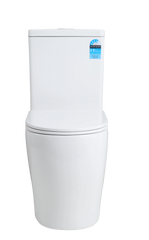Raised Height Back To Wall Tornado Rimless Flush Toilet Suite with Soft Close Seat - White (4 Star)