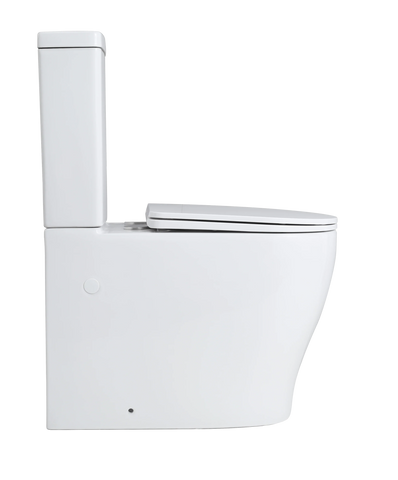 Raised Height Back To Wall Tornado Rimless Flush Toilet Suite with Soft Close Seat - CE038