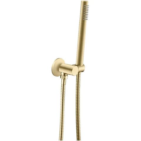 Round Slim Hand Shower On Holder - Various Colours