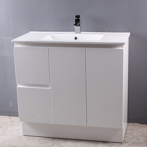 BV03 Gloss White Fingerpull Freestanding Vanity - 600 / 750 / 800 / 900 / 1000 / 1200 / 1500 / 1800mm