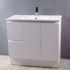 BV03 Gloss White Fingerpull Freestanding Vanity - 600 / 750 / 800 / 900 / 1000 / 1200 / 1500 / 1800mm
