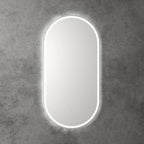 Pill Shape LED Mirror Touchless switch with Demister 450x900mm - Frameless / with Frame
