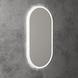 Pill Shape LED Mirror Touchless switch with Demister 450x900mm - Frameless / with Frame
