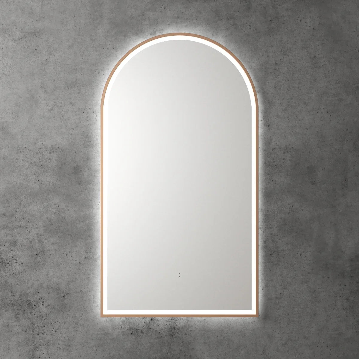 Arched Shape LED Mirror Touchless switch with Demister 500x900mm - Frameless / with Frame